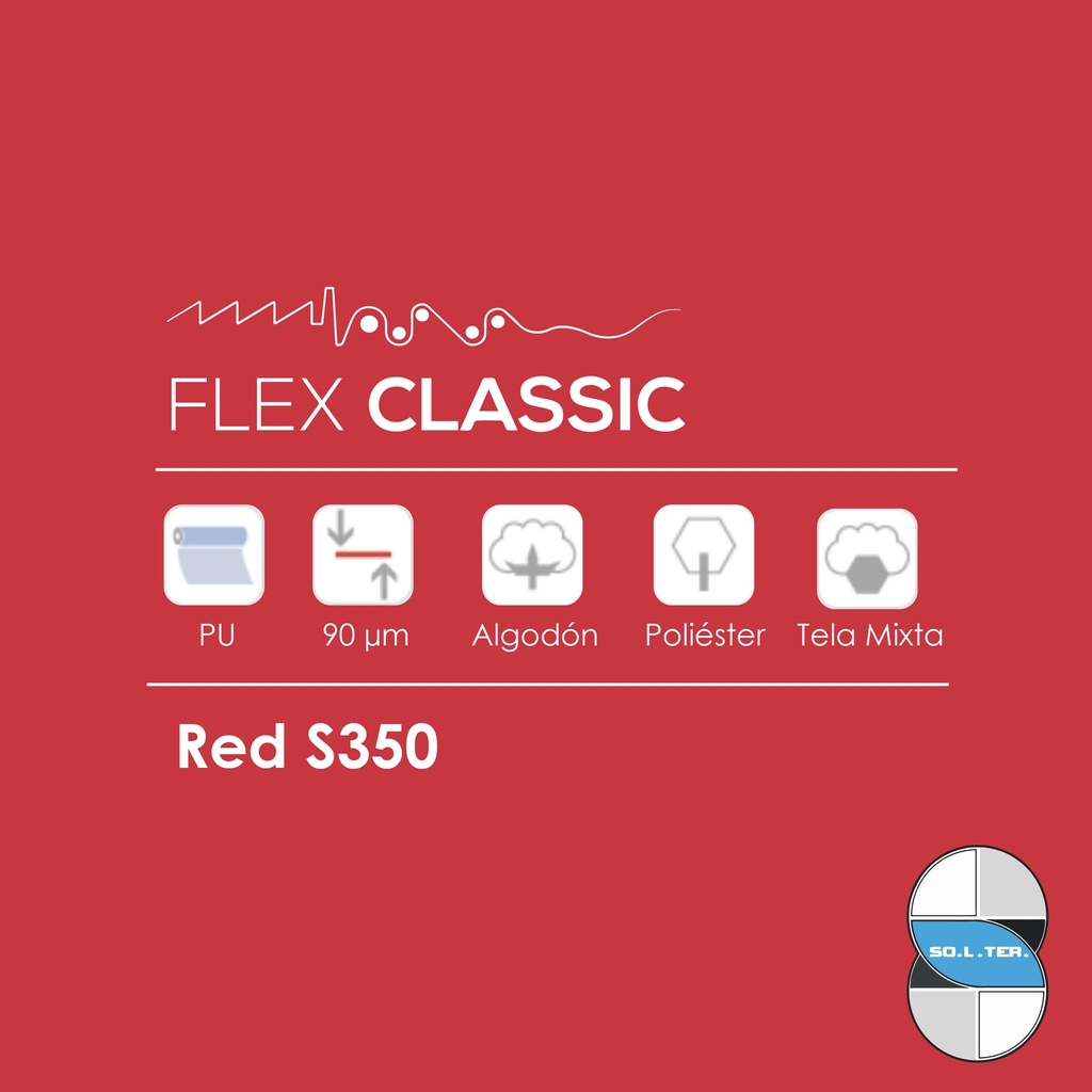 TERMOTRANSFERIBLE CORTE SOLTER CLASSIC ROJO S350 0.50 MTS