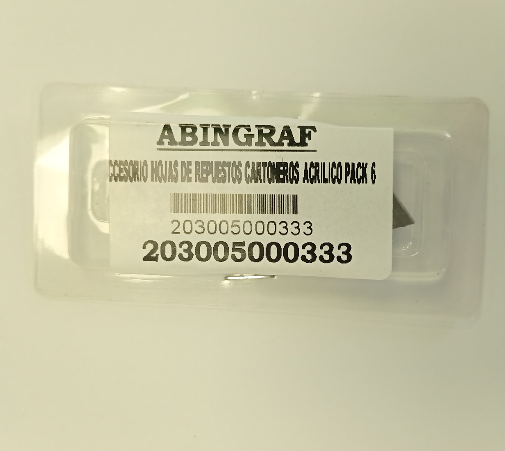 ACCESORIO HOJAS DE REPUESTOS CARTONEROS ACRILICO PACK 6