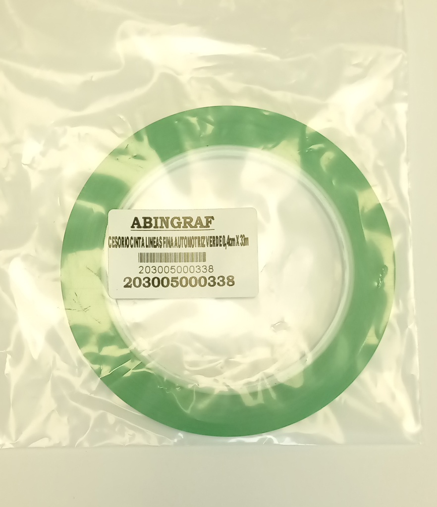 ACCESORIO CINTA LINEAS FINA AUTOMOTRIZ VERDE 0,4cm X 33mt