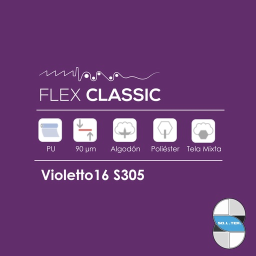 [301005011305] TERMOTRANSFERIBLE CORTE SOLTER CLASSIC VIOLETTO16 S305 0.50 MTS