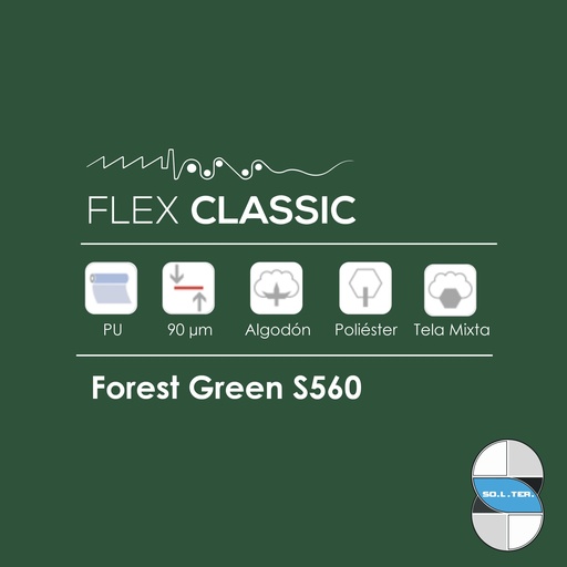 [301005011560] TERMOTRANSFERIBLE CORTE SOLTER CLASSIC FOREST GREEN S560 0.50 MTS