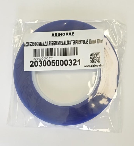 [203005000321] ACCESORIO CINTA AZUL RESISTENTE A ALTAS TEMPERATURAS 10mmX 100mt