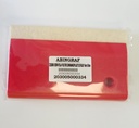 ACCESORIO ESPATULA FIELTRO CON MANGO PLASTICO ROJO 14cm X 9cm