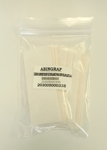 [203005000335] ACCESORIO REPUESTOS DE FIELTRO BLANCO PARA ESPATULA PLASTICA  4cm X 10cm PACK 10
